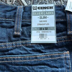Cinch Silver label slim mid rise straight leg jeans